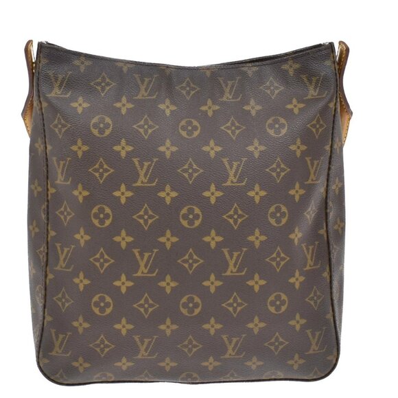 LOUIS VUITTON Logo Looping GM Shoulder Bag Monogram Leather Brown M51145 34KB180 - Picture 3 of 16
